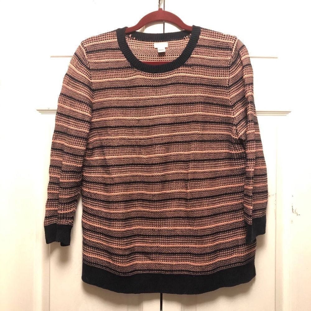 J. Crew Factory Interweaved Striped Sweater